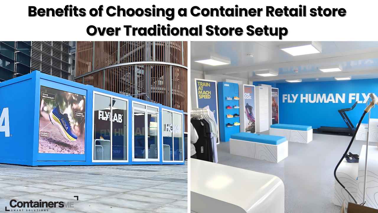Container retail store made using modular mobile container