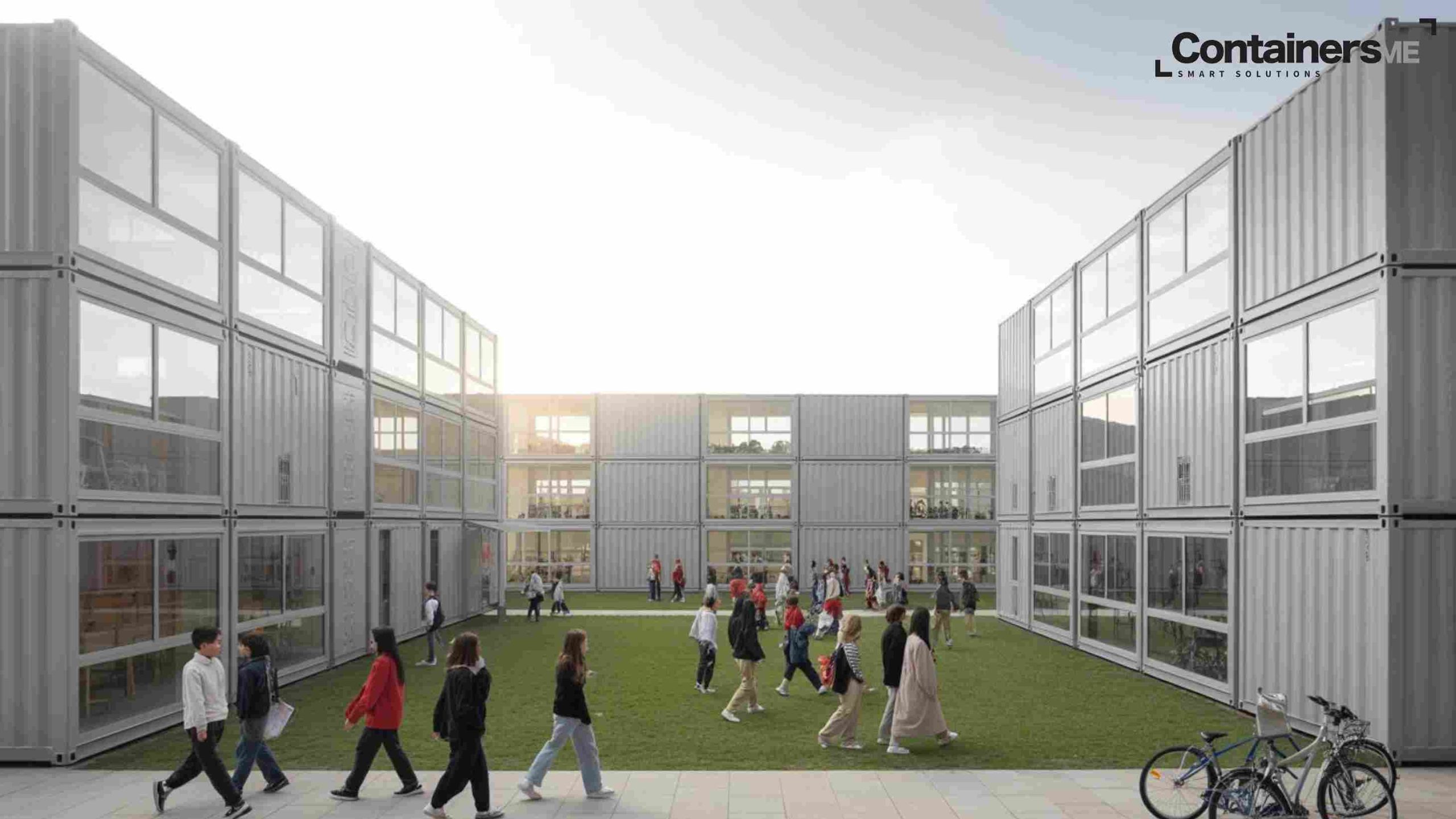 Container-school made using modular container