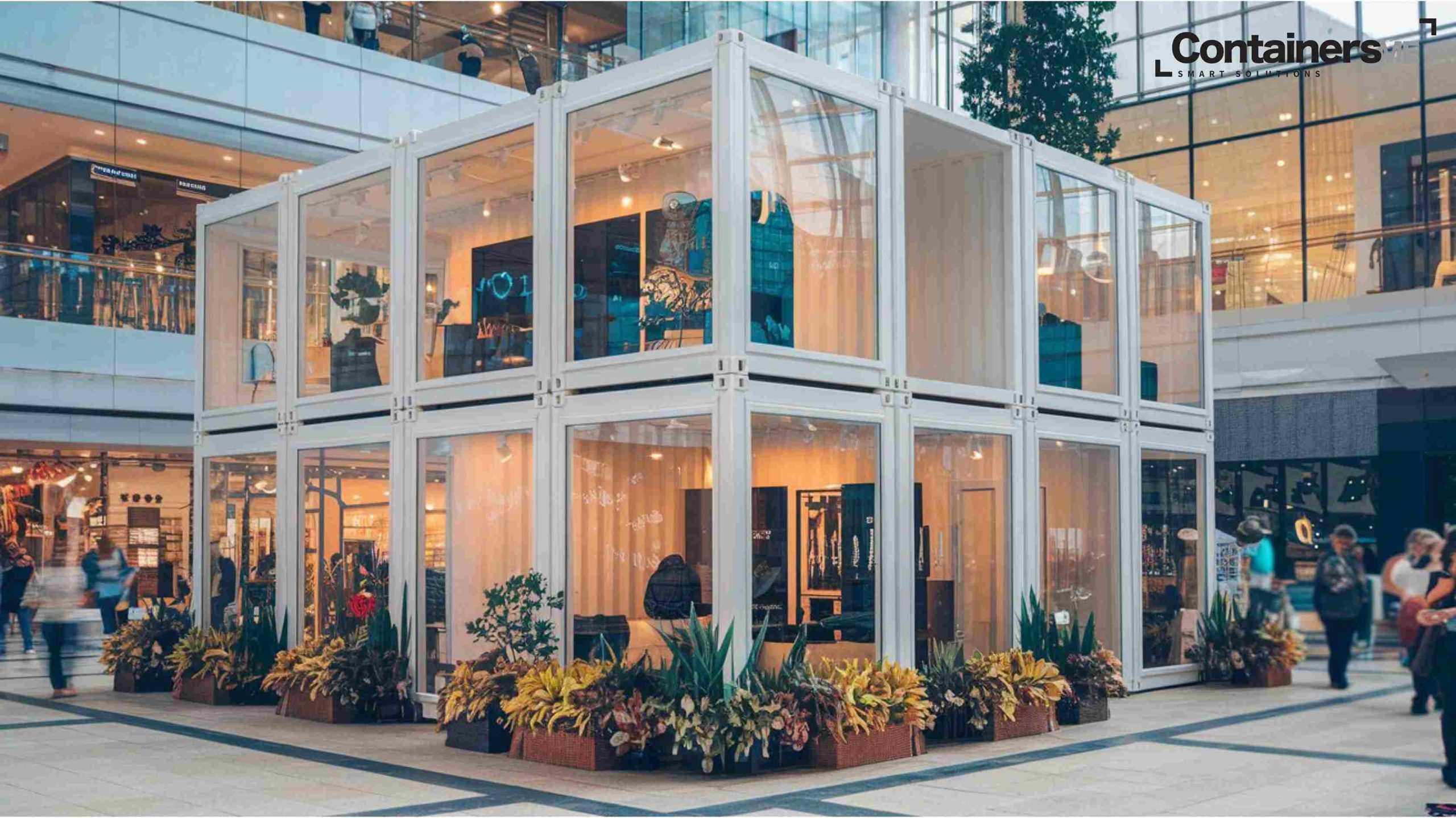 event space made using temporary mobile container