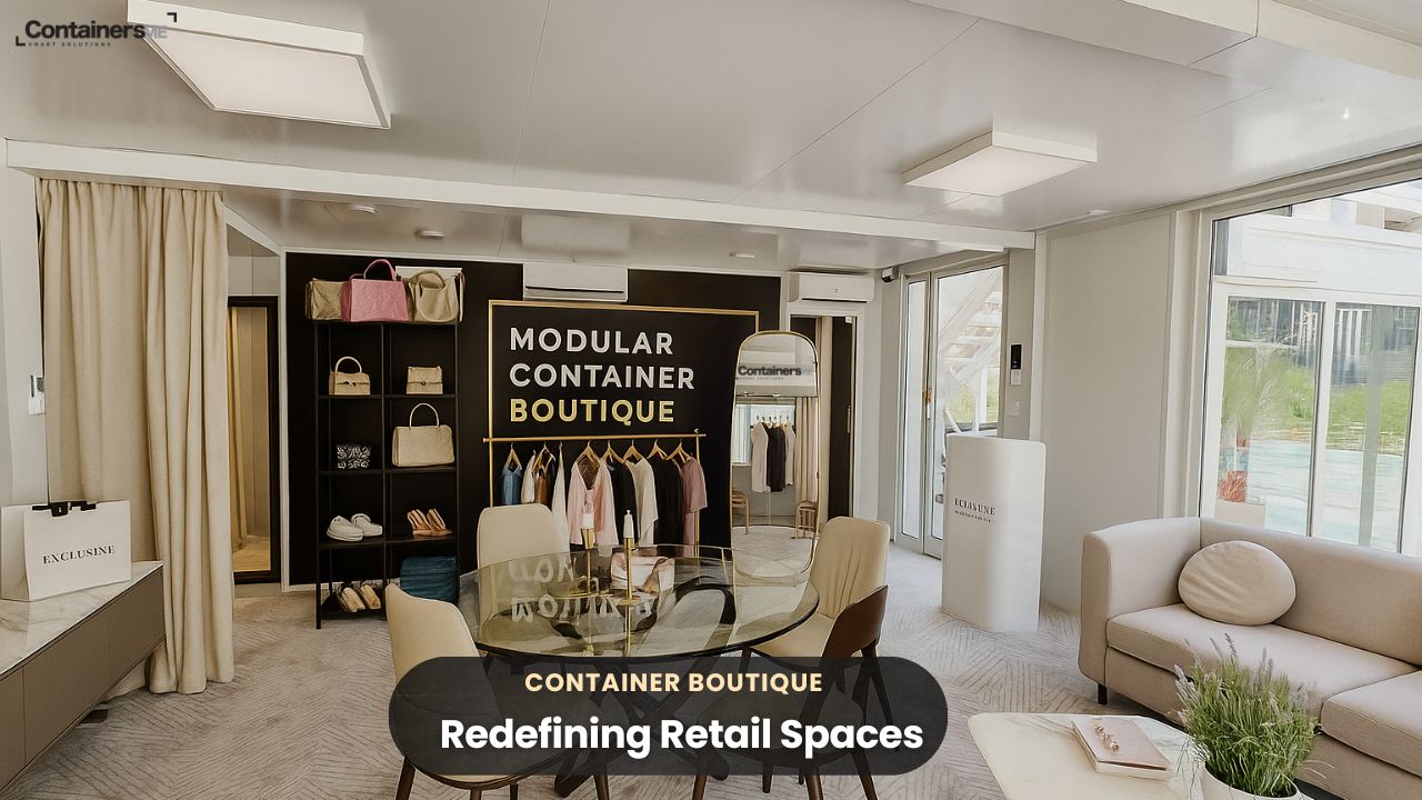 container boutique made using modular mobile container