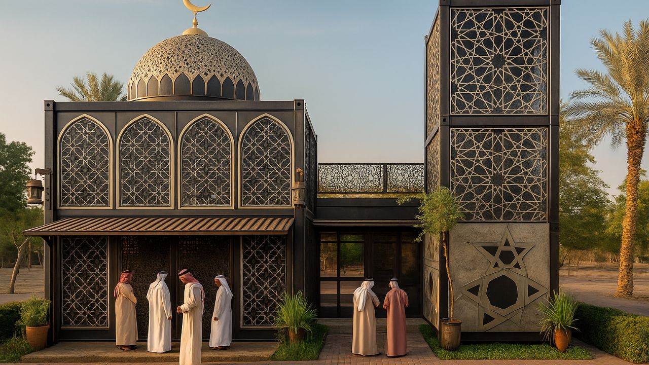 prefabricated container mosque made using modular mobile container