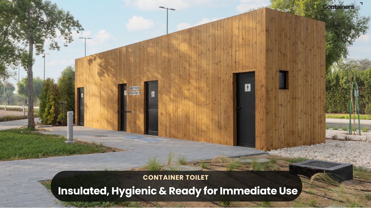 container toilet made by modular container in uae