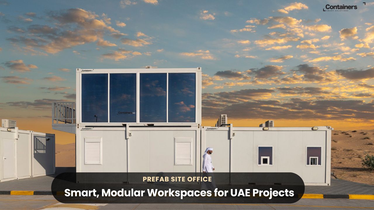 prefab site office made using modular mobile container