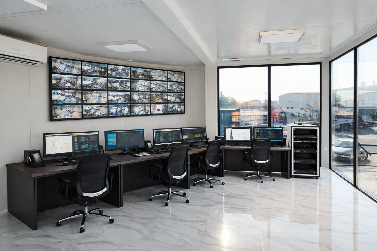 modular control room made using modular mobile container located in uae for the past 10 years