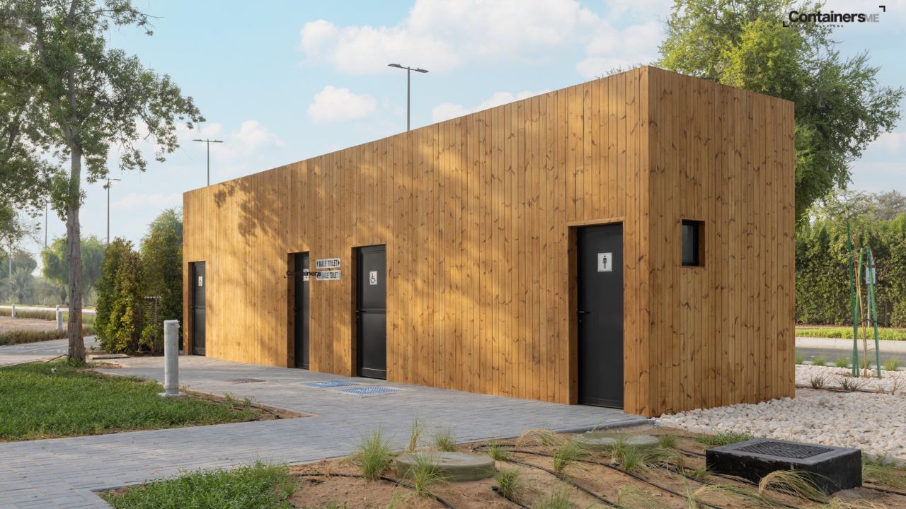 ablution unit made using modular mobile container 