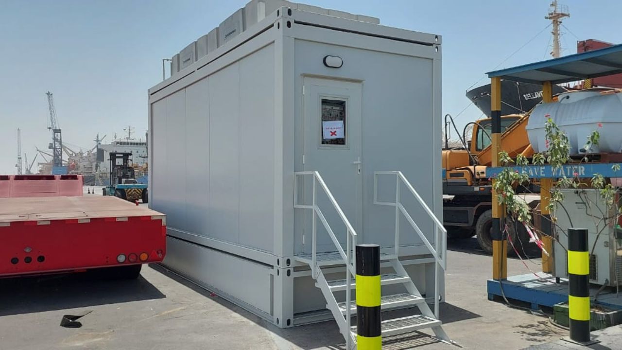 ablution unit made using modular mobile container