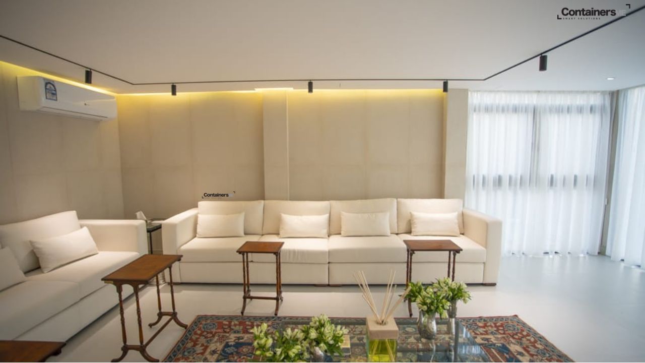 inside of a prefabricated house in UAE made using modular mobile container 